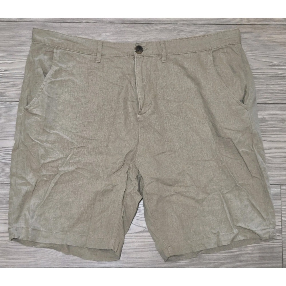 Jachs New York Shorts Linen Blend Mens 36 Beige 8.5" Inseam Preppy Summer